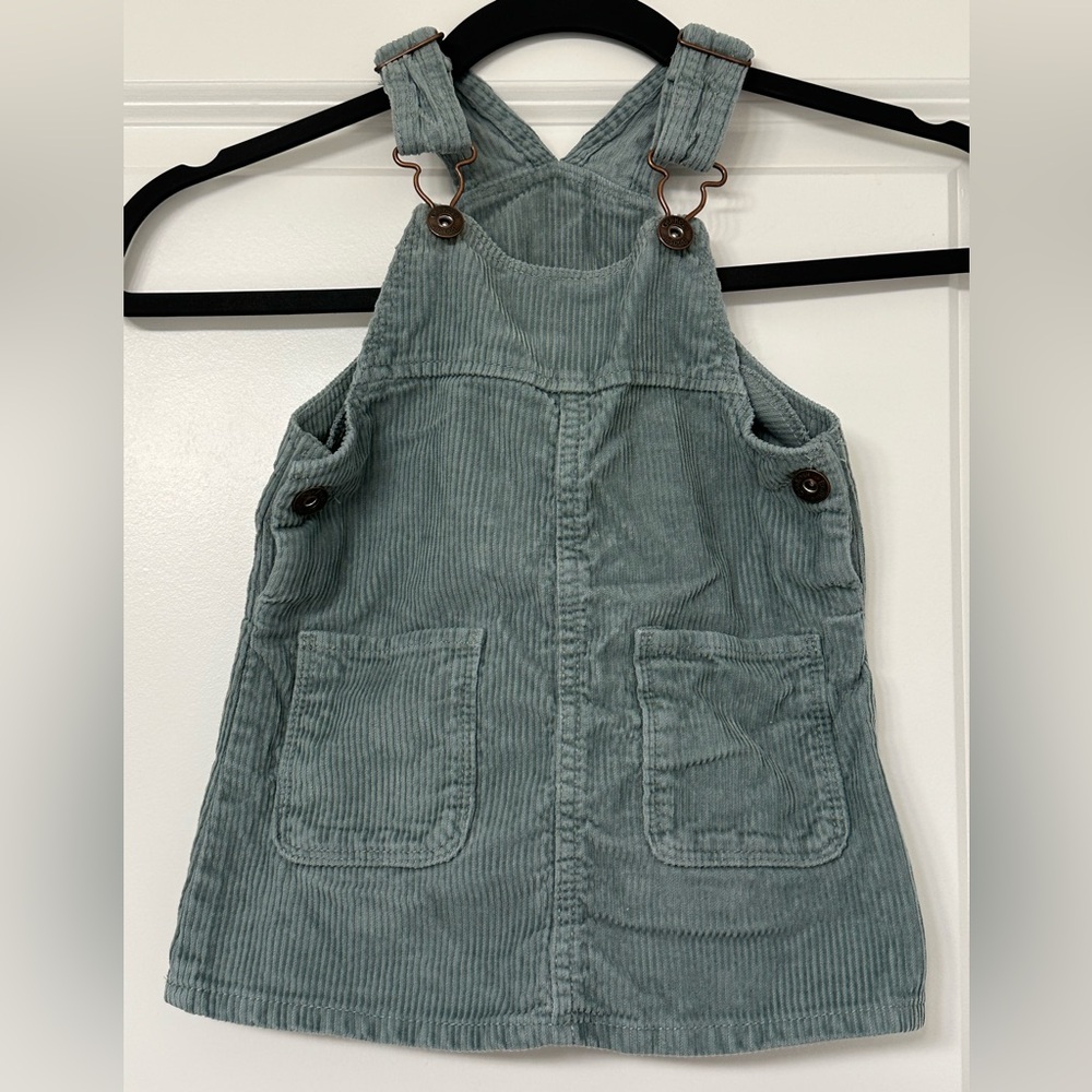 Kids Corduroy Overalls in Green